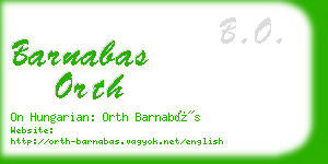 barnabas orth business card